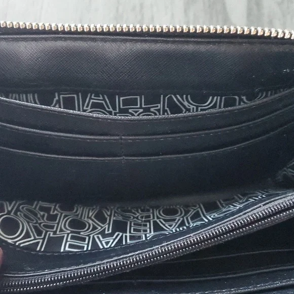 Michael Kors Black and White Polka Dot Wallet - Picture 11 of 14